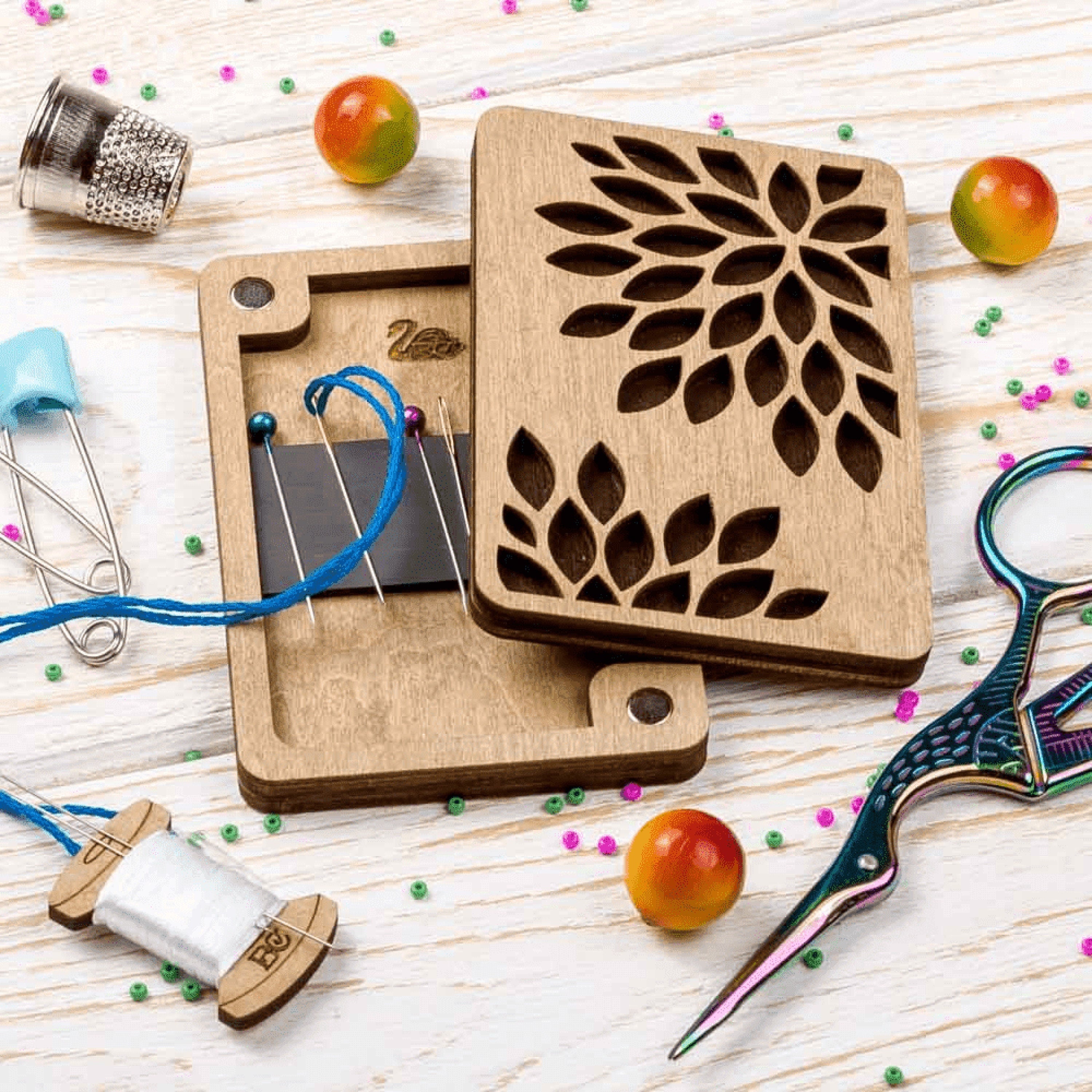 a pair of scissors, a pair of scissors, and a cutting board on a